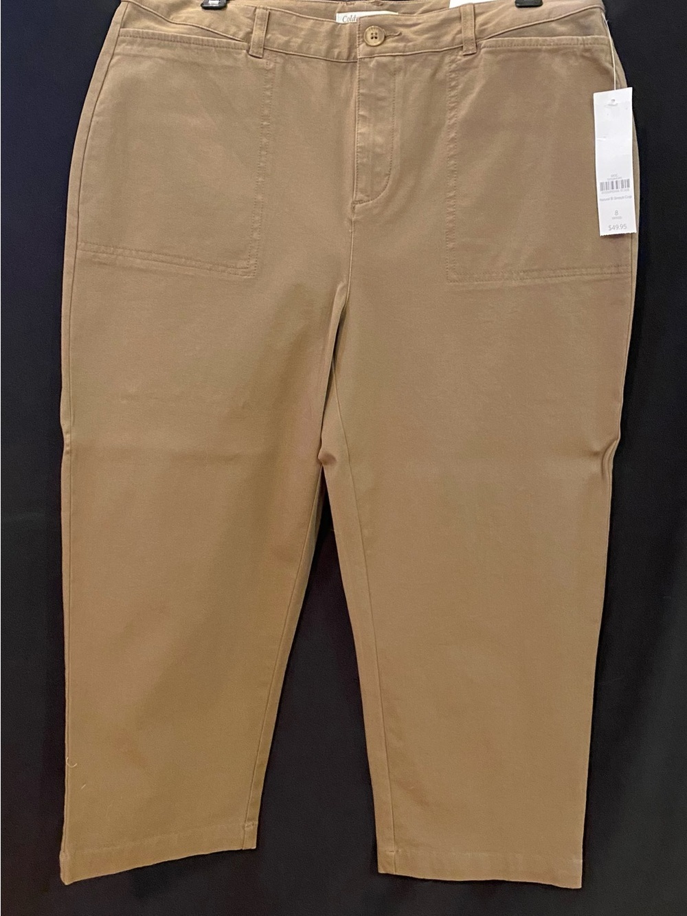 Coldwater Creek Cropped Pull-On Pants in Camel Tan